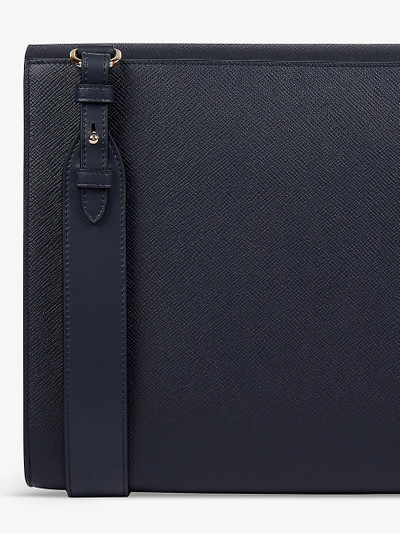 Smythson Panama The Portman logo-embossed leather cross-body bag outlook