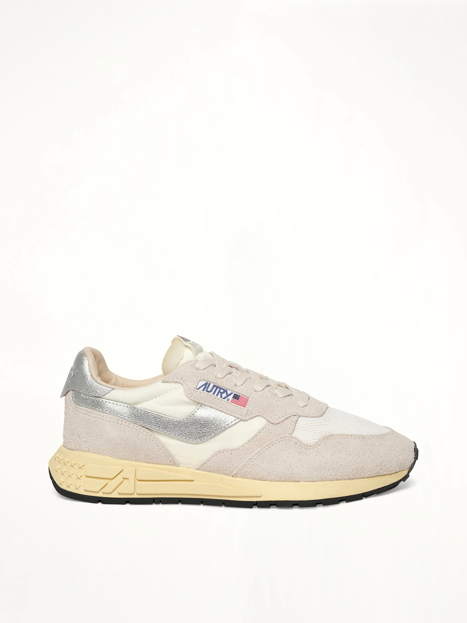 Reelwind Low Sneaker in White/Silver - 1