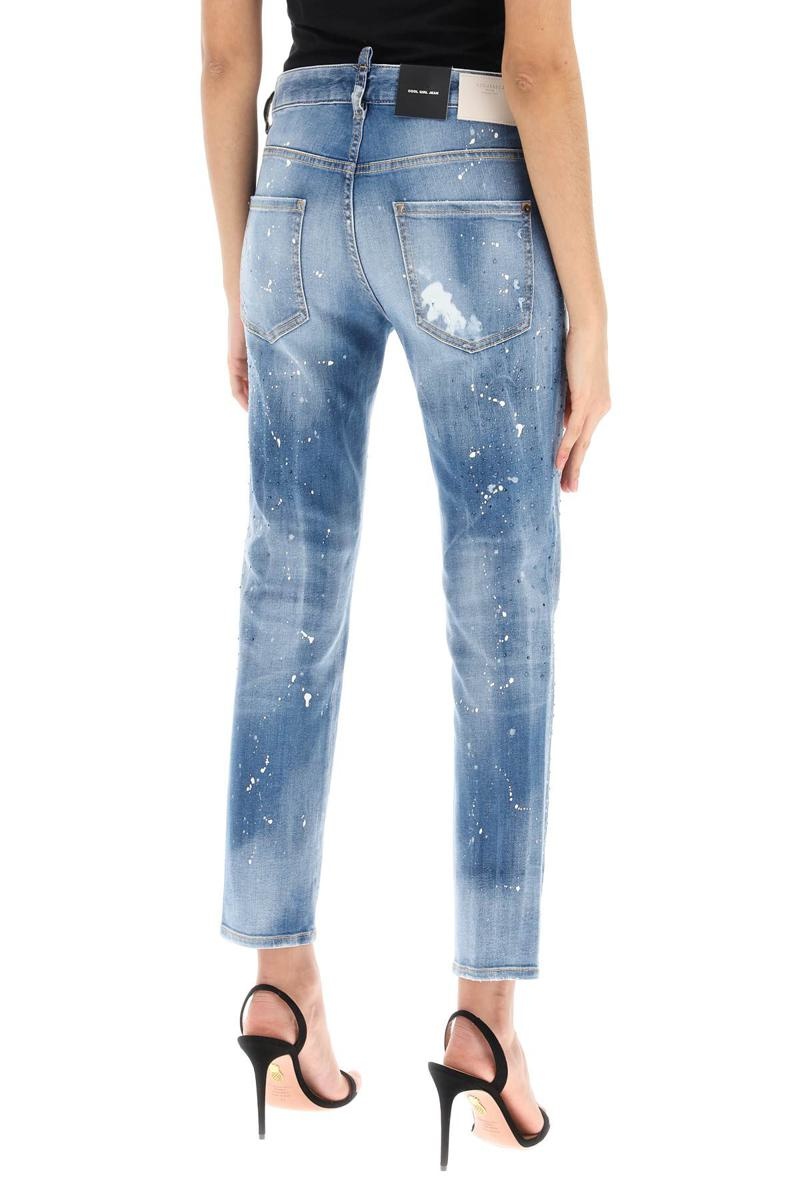 Dsquared2 Cool Girl Jeans In Medium Ice Spots Wash - 3