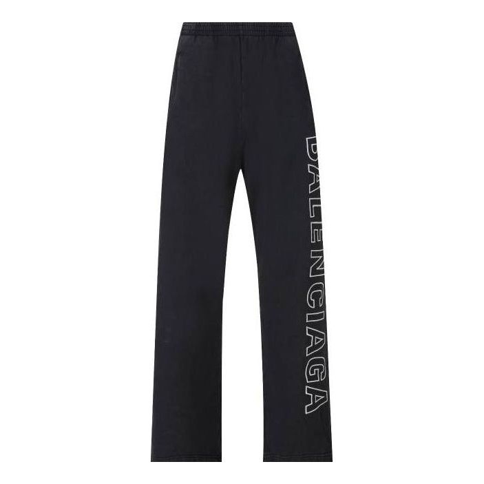 Balenciaga Outline Baggy Sweatpants 'Black Faded' 755118TOVV29034 - 1