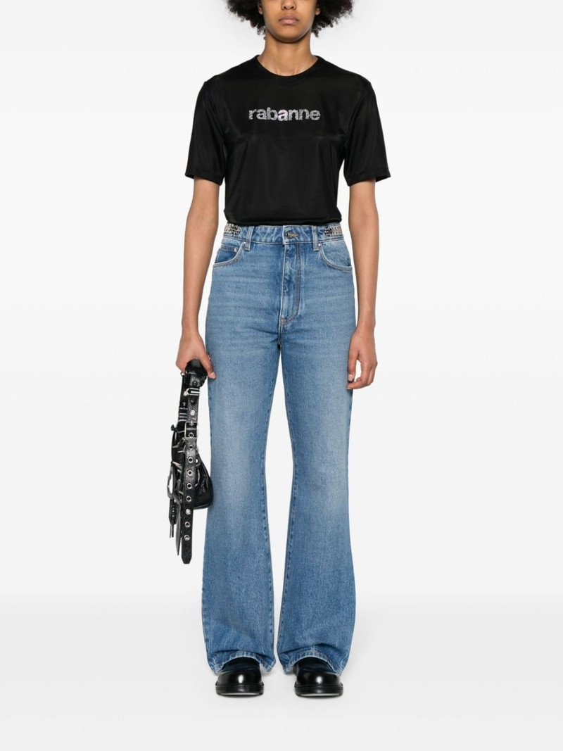 rabanne logo-embellished jersey T-shirt outlook