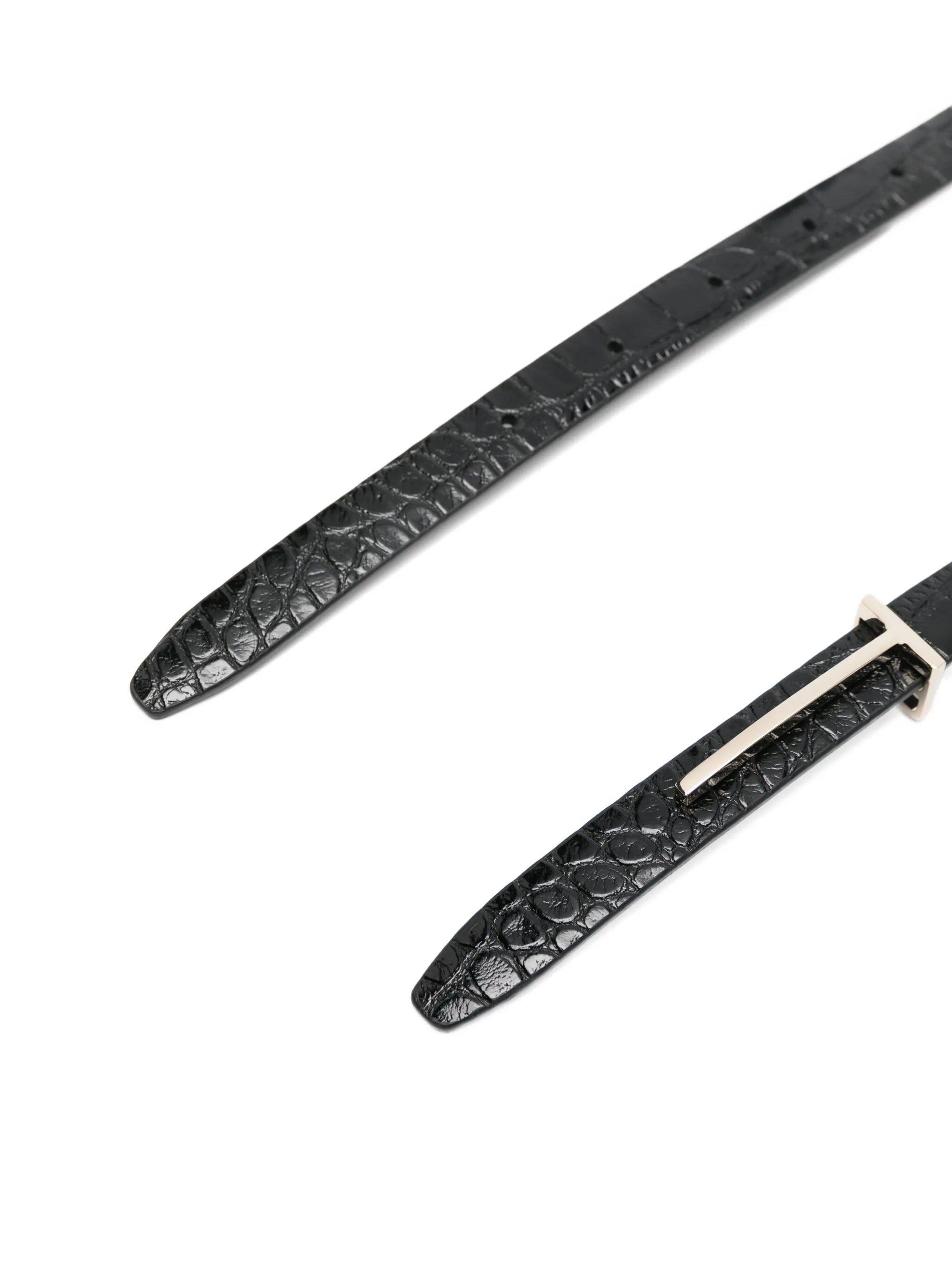 Tom Ford Crocodile-embossed T-buckle Belt - 3