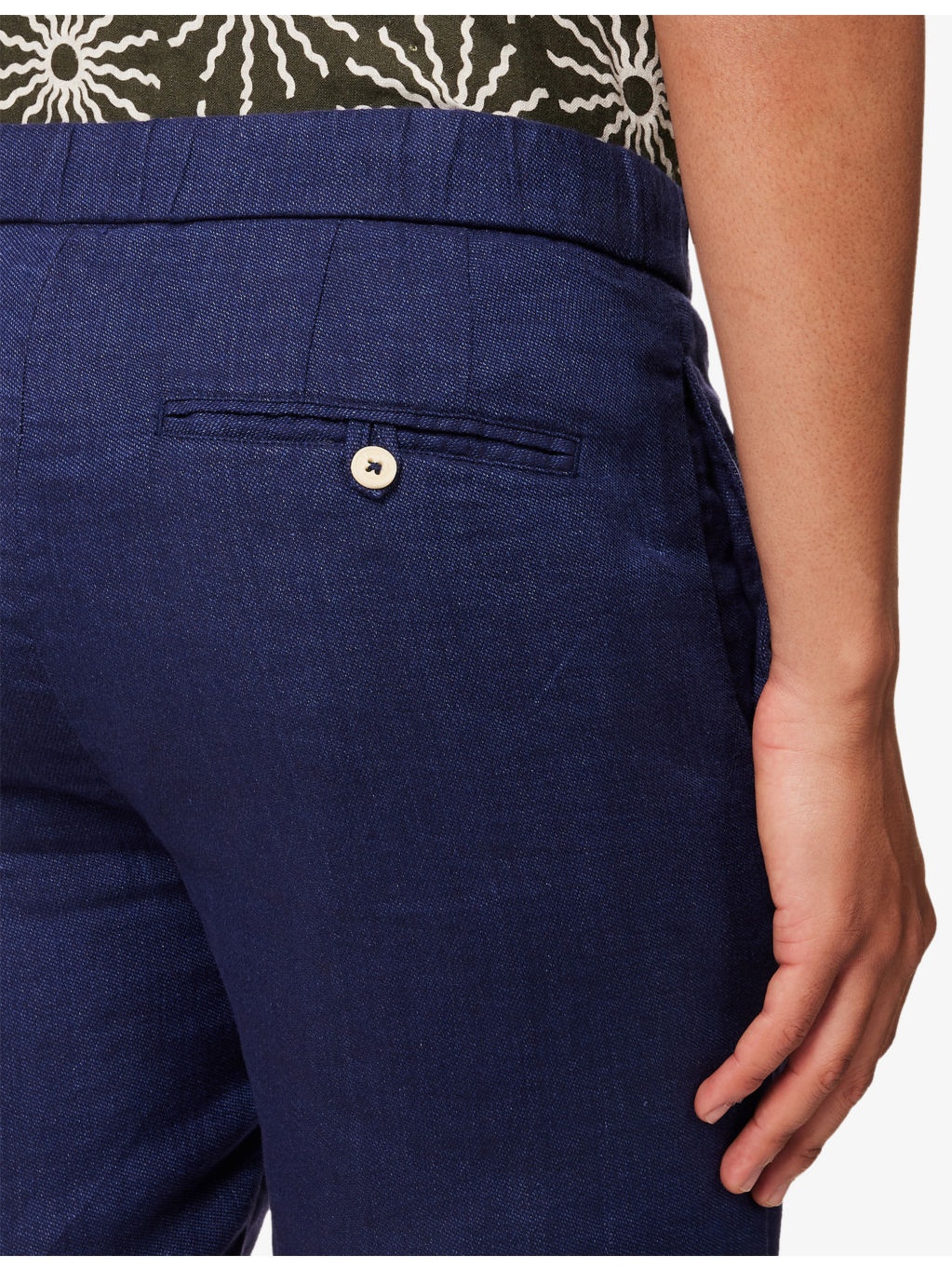 Felipe elasticated-waist linen and cotton-blend shorts - 5