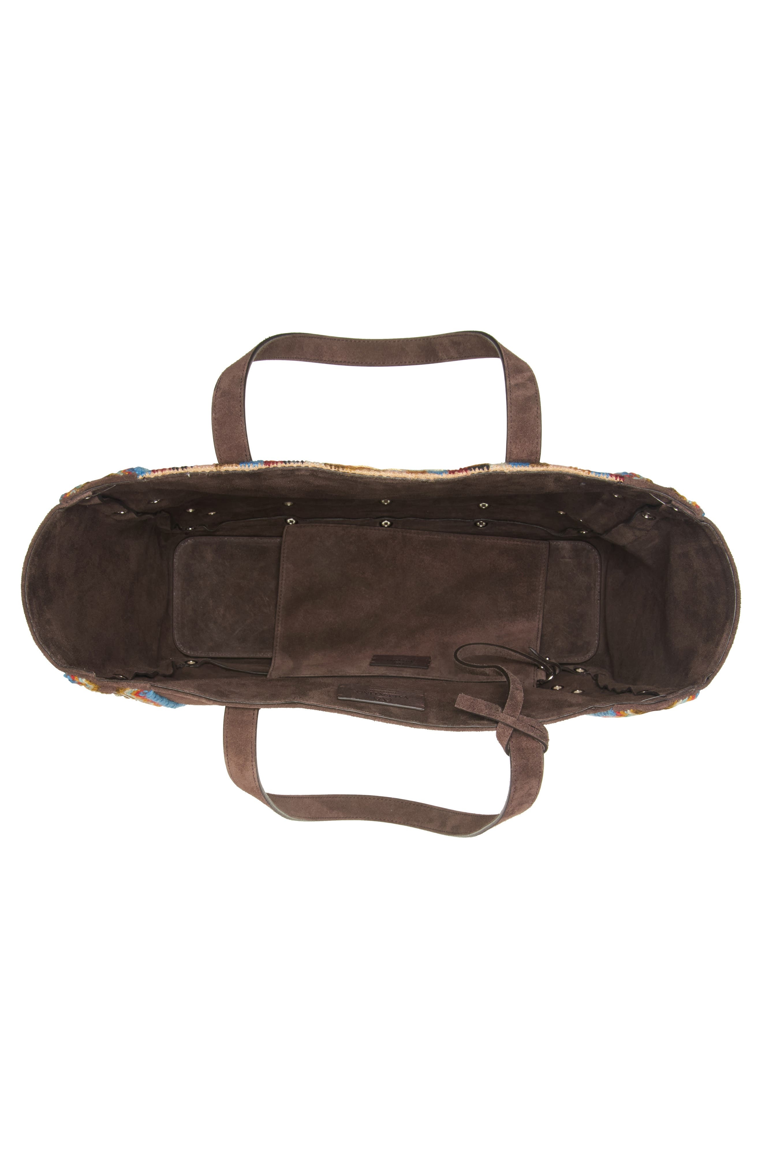 Valentino Garavani Large Nellcôte Embroidered Tote in Brown Multi at Nordstrom - 3