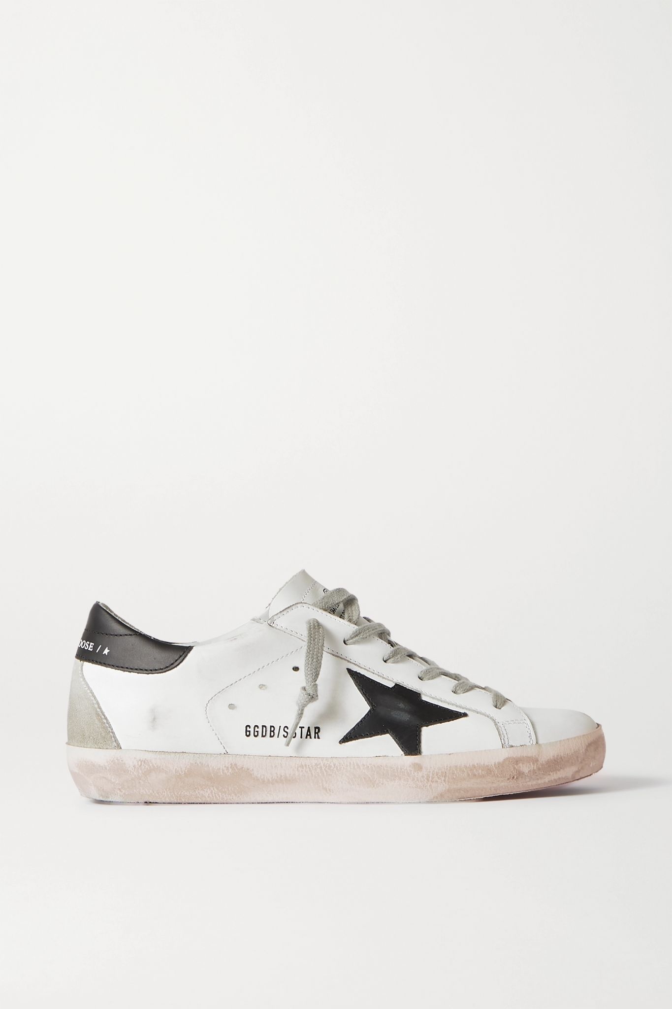 Superstar distressed leather sneakers - 1