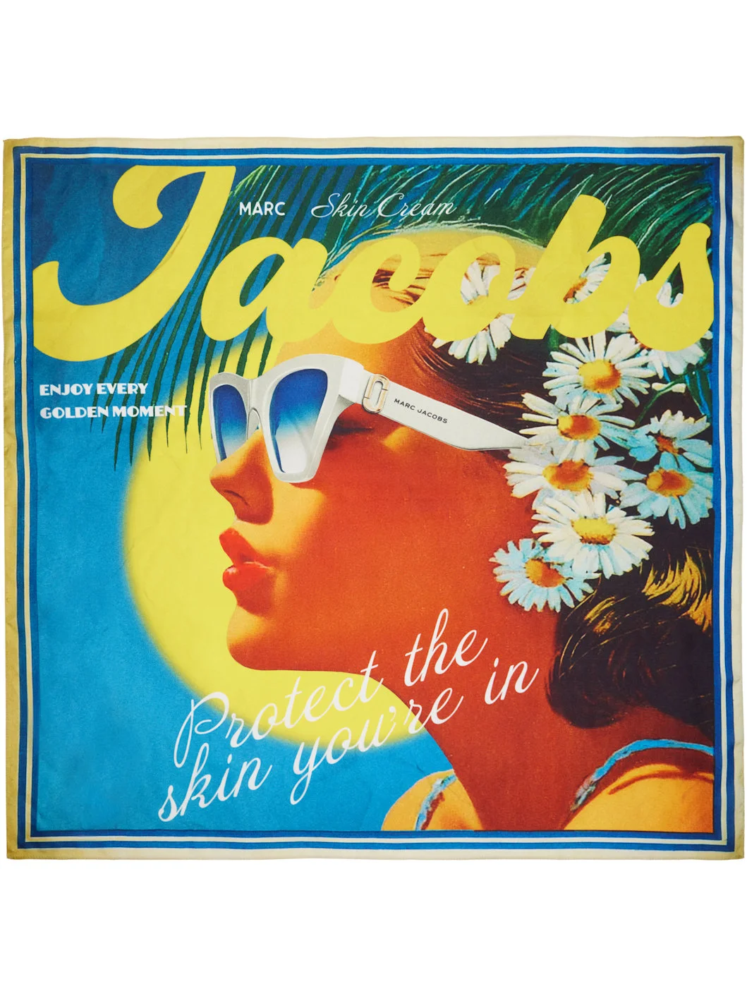 Multicolor Sun Poster Silk Scarf - 1