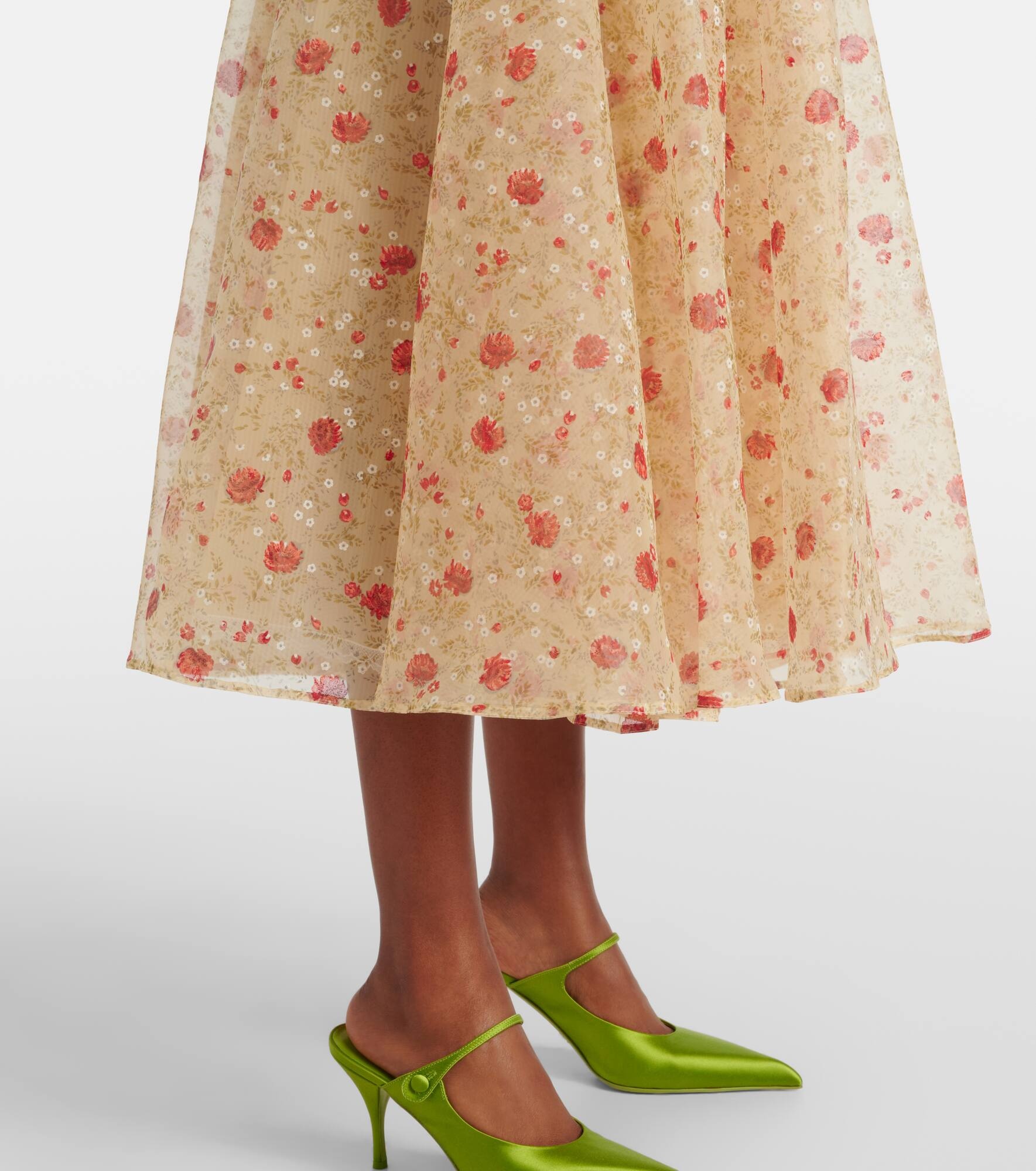 Floral midi skirt - 5