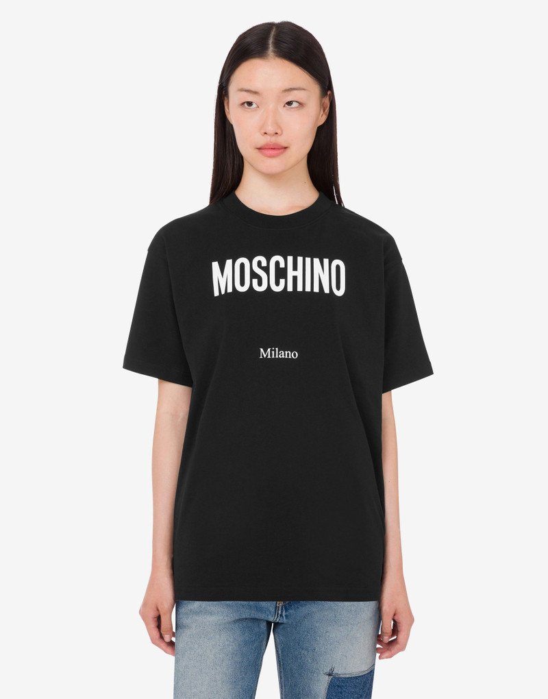 Moschino PRINTED ORGANIC COTTON JERSEY T-SHIRT outlook