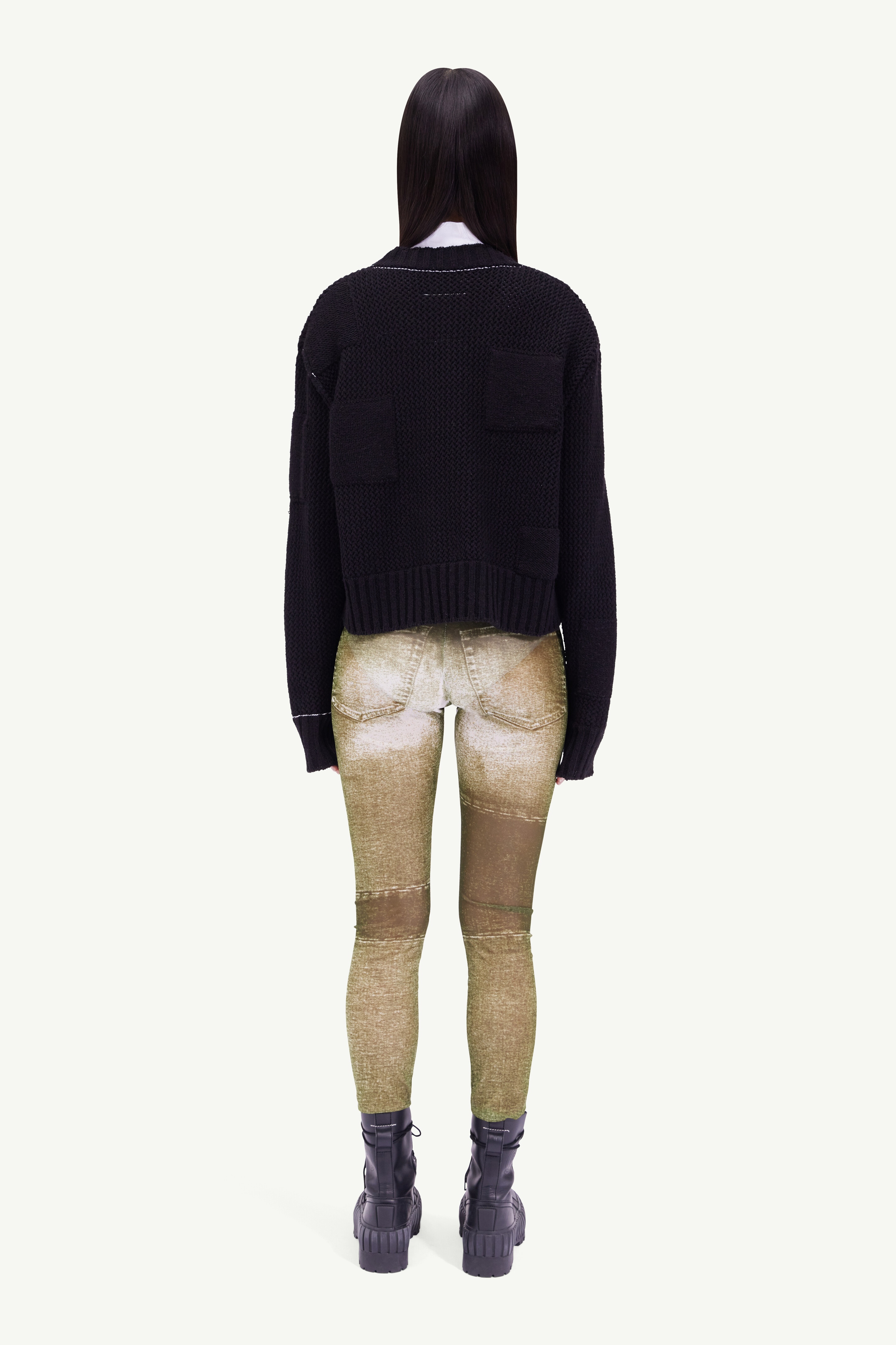 Patch knit sweater - 4