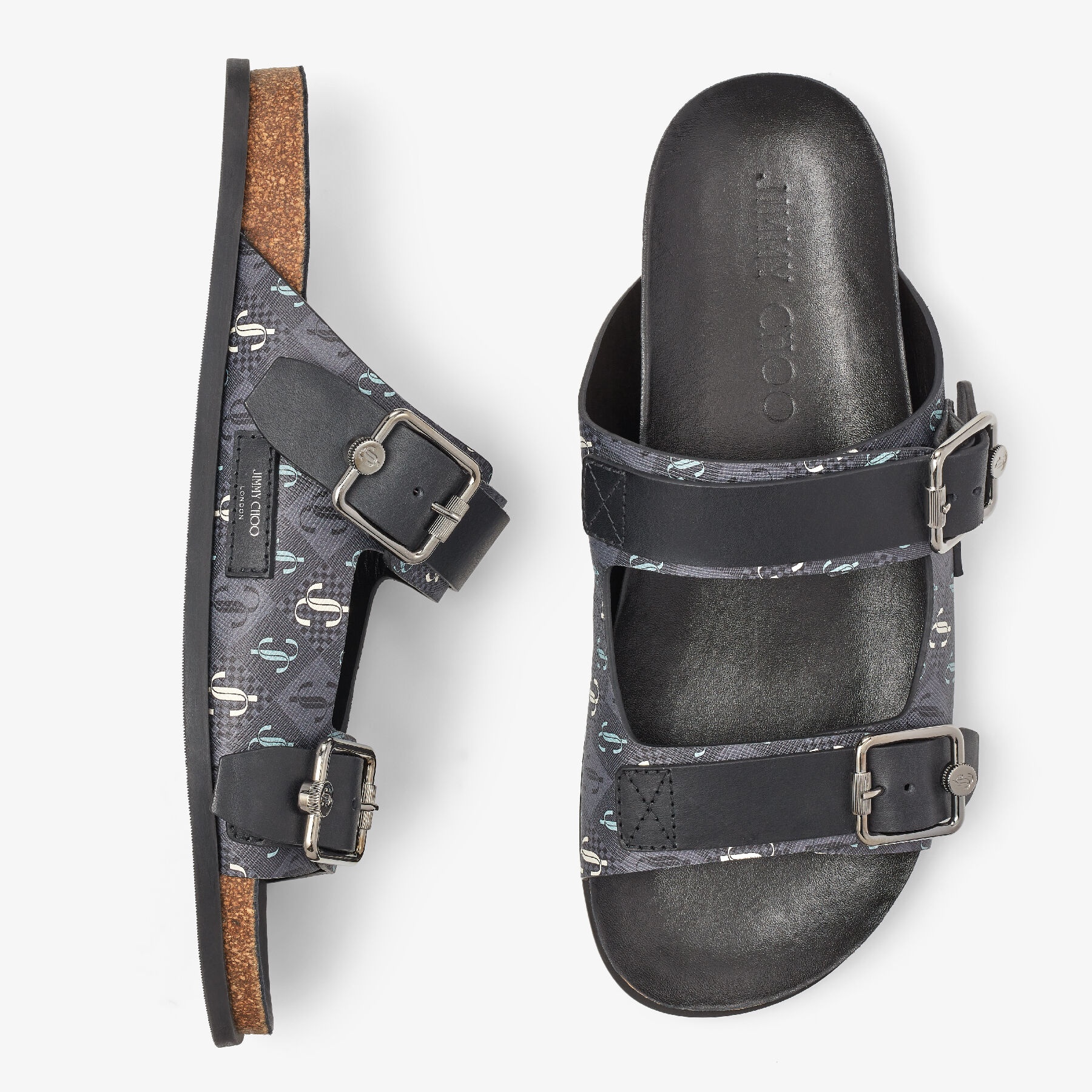 Etta City Sandal
Smoke Leather Sandals with JC Monogram - 4