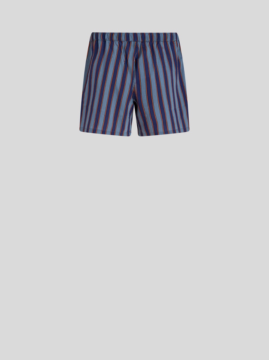 STRIPED SWIM SHORTS WITH ETRO LOGO AND PEGASO - 2