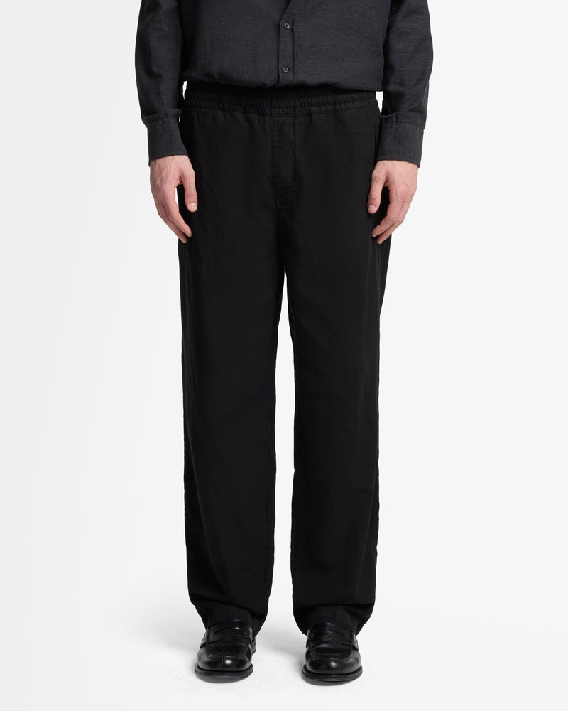 Linen Blend Jogger Pant in Black 3