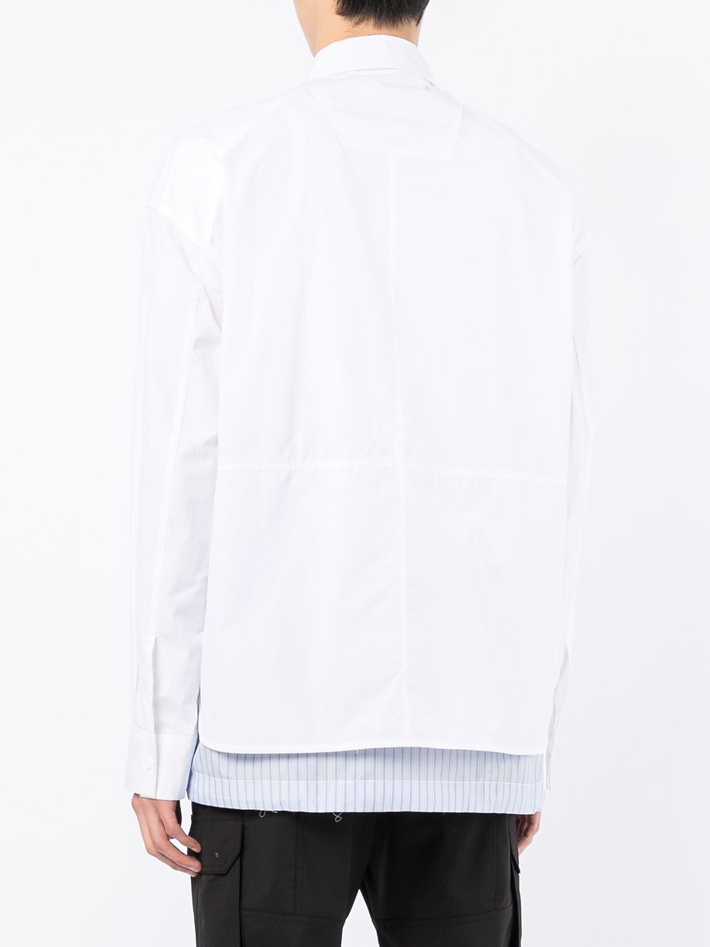 layered-effect long-sleeved shirt - 4