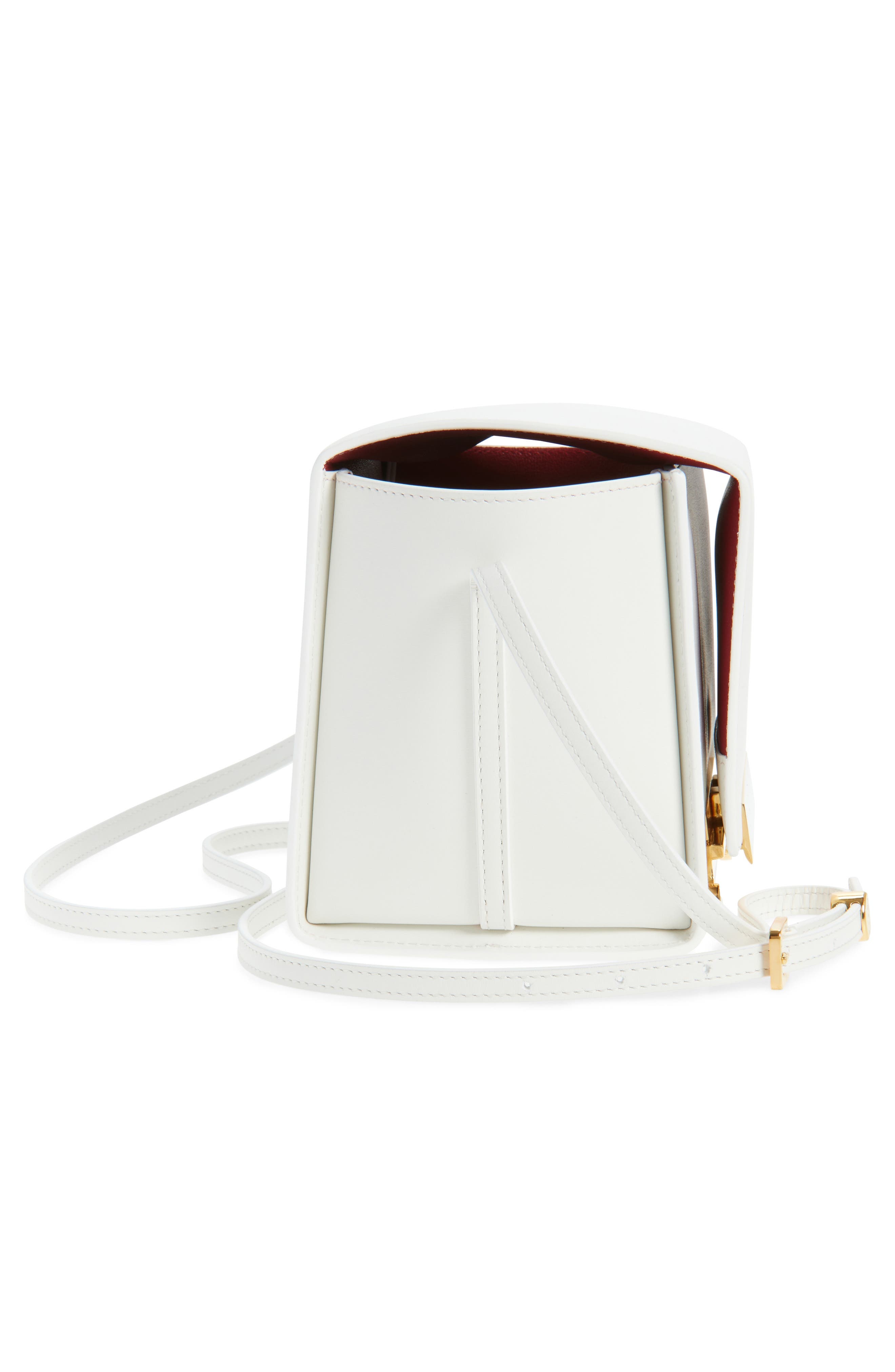 Marni Small VHS Cubo Leather Shoulder Bag in Lily/White at Nordstrom - 5