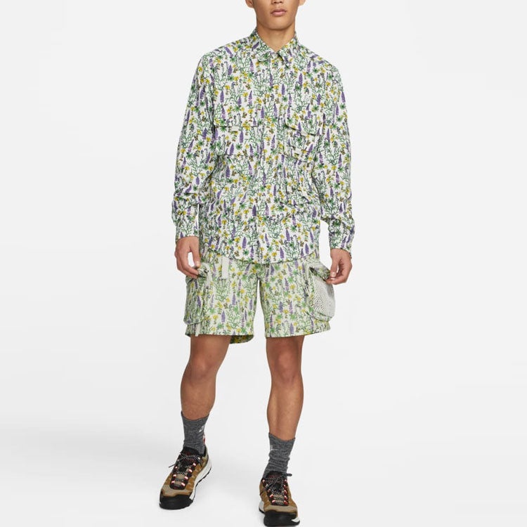 Nike SS22 Dri-FIT ACG UV Version Floral Long Sleeves Shirt Green DN3942-072 - 3