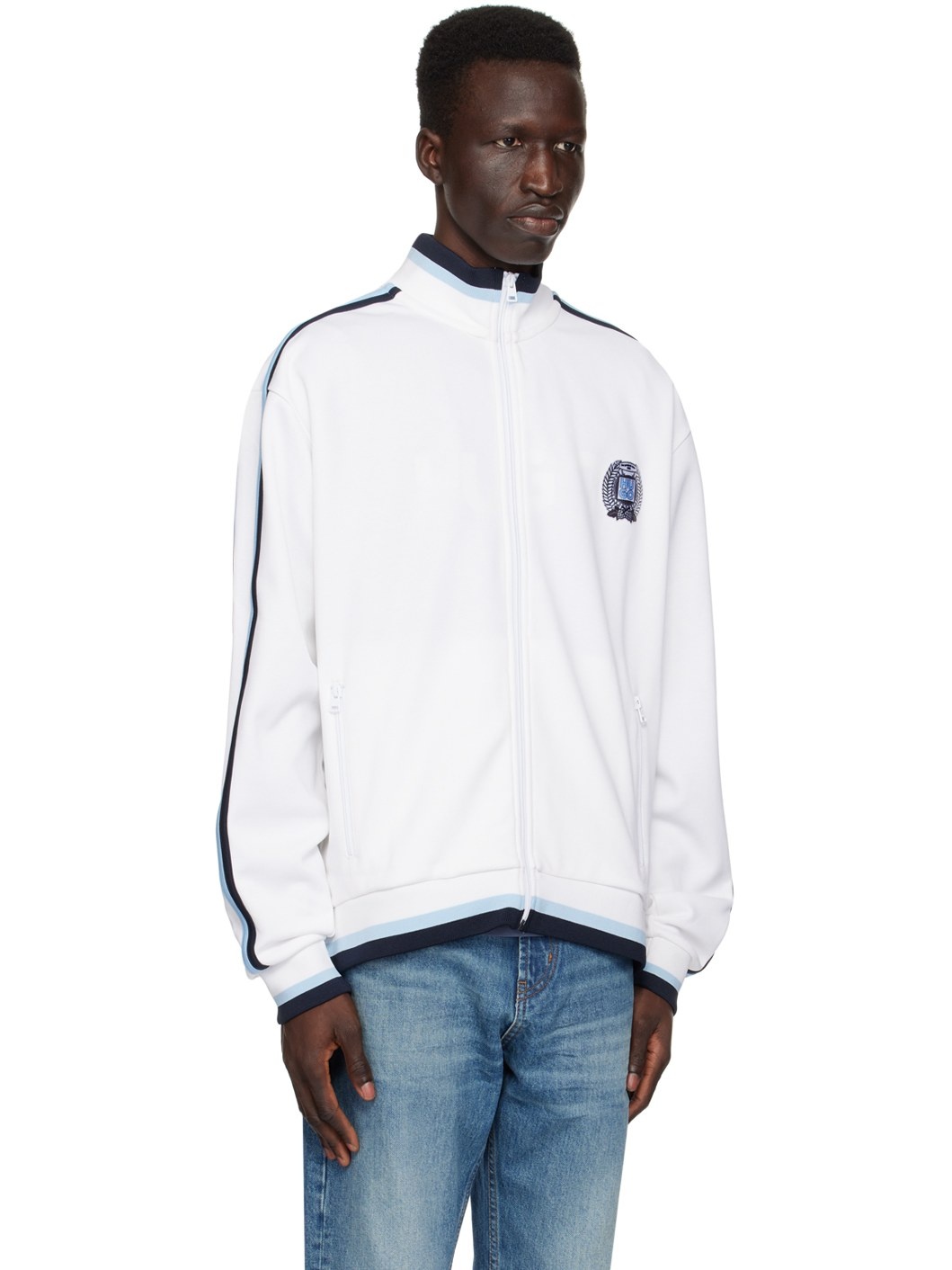 White Zip Sweater - 2