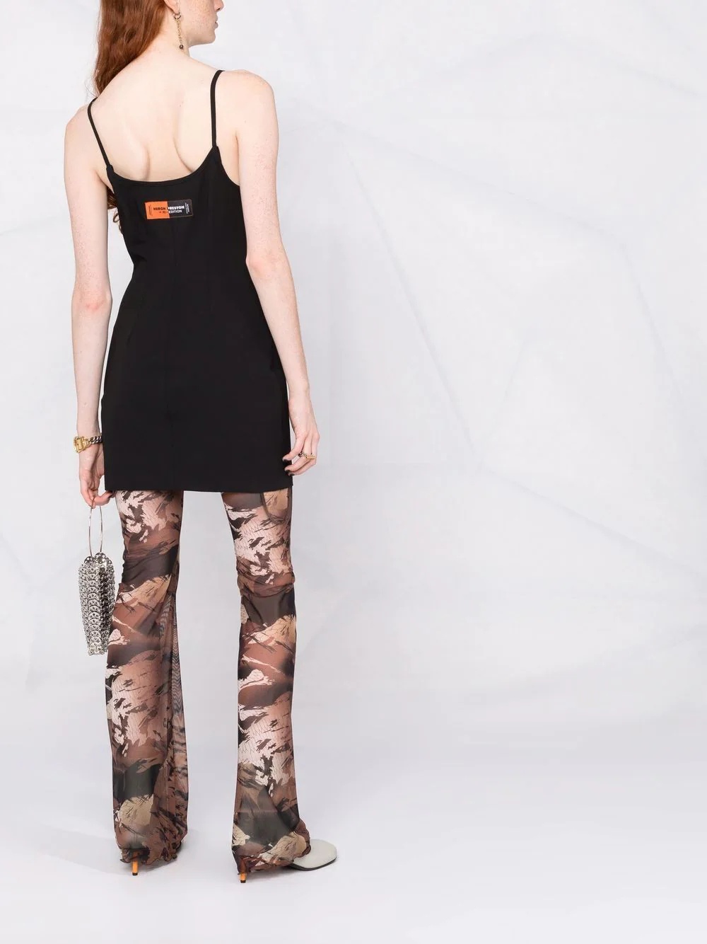 gabardine zipped short dress - 6