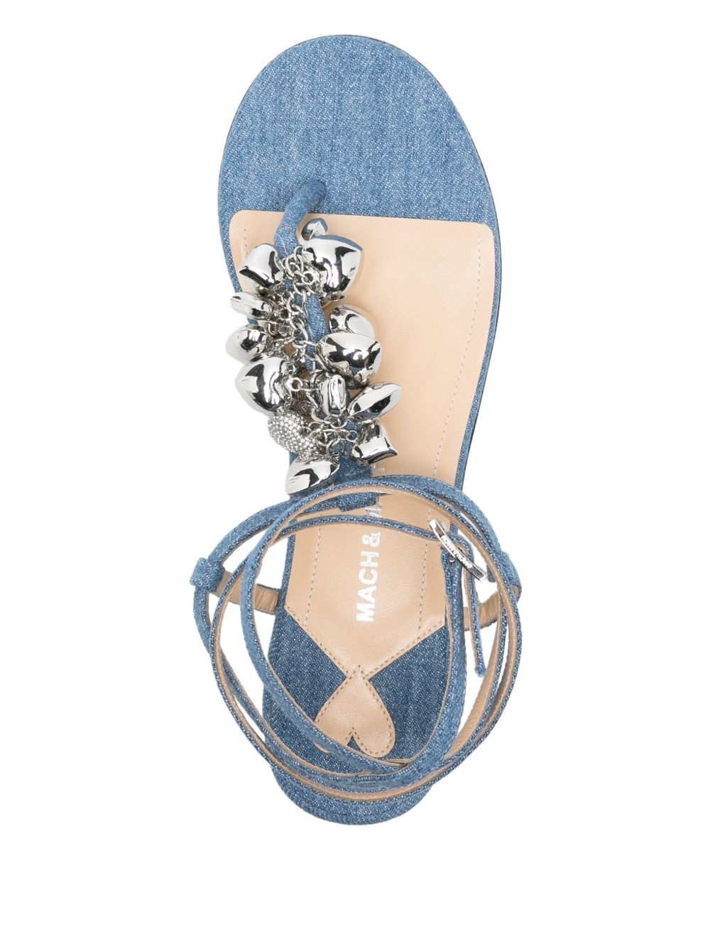 heart-charm flat sandals - 4