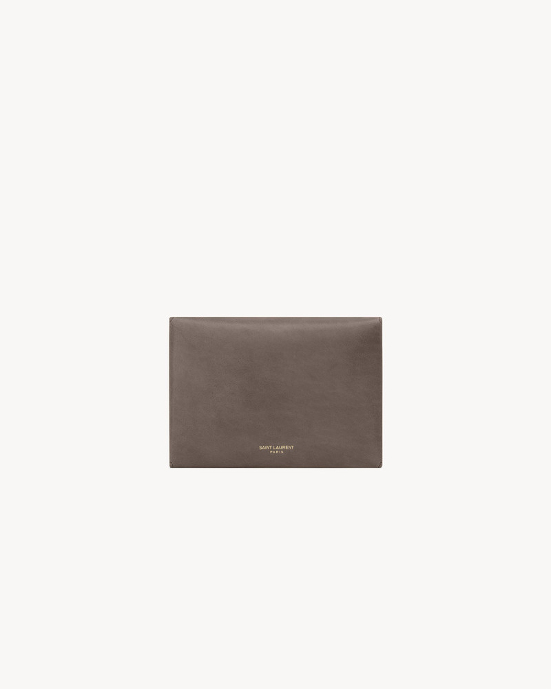SAINT LAURENT LETTER PASSPORT CASE IN LEATHER outlook