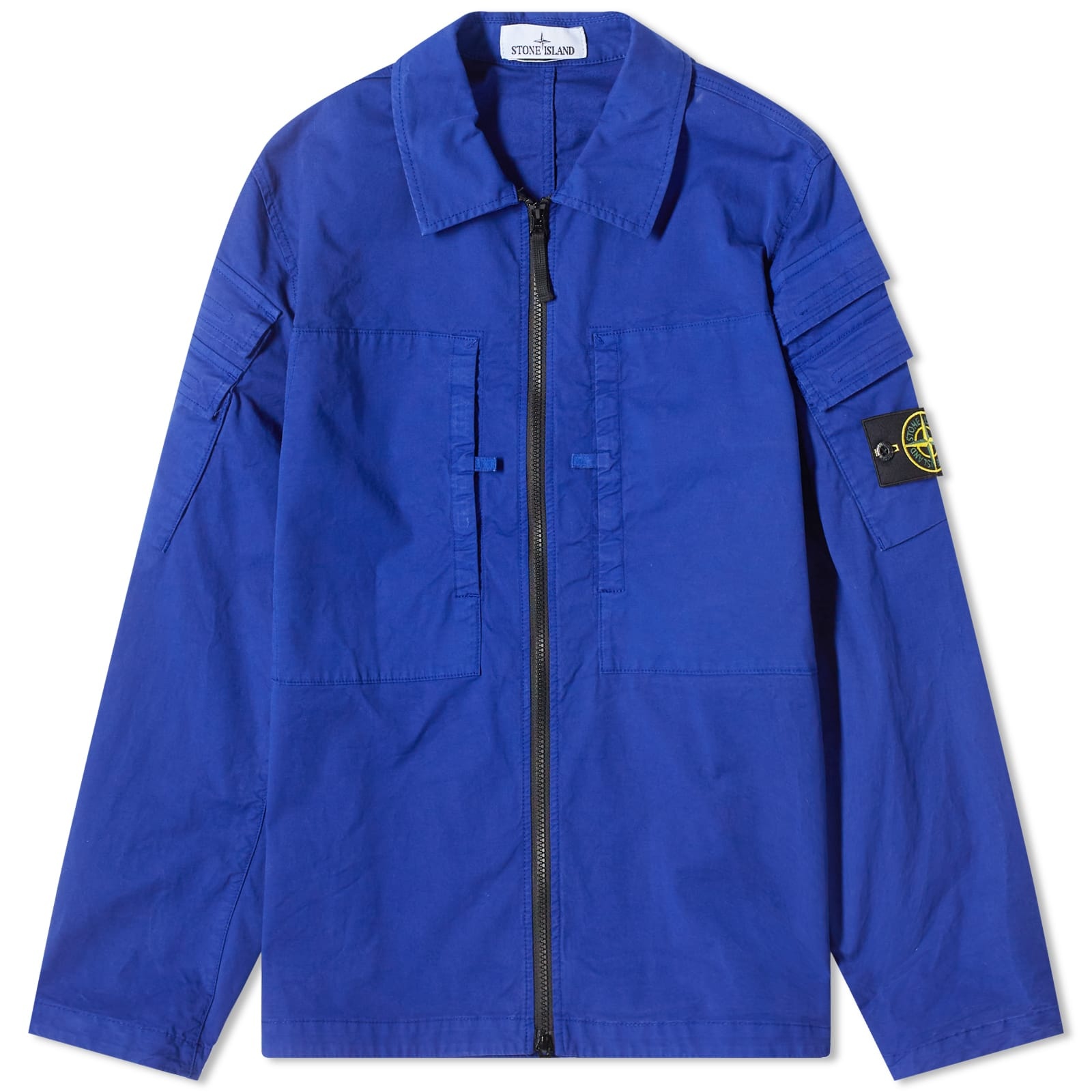 Stone Island Stone Island Garment Dyed Pocket Detail Zip Overshirt