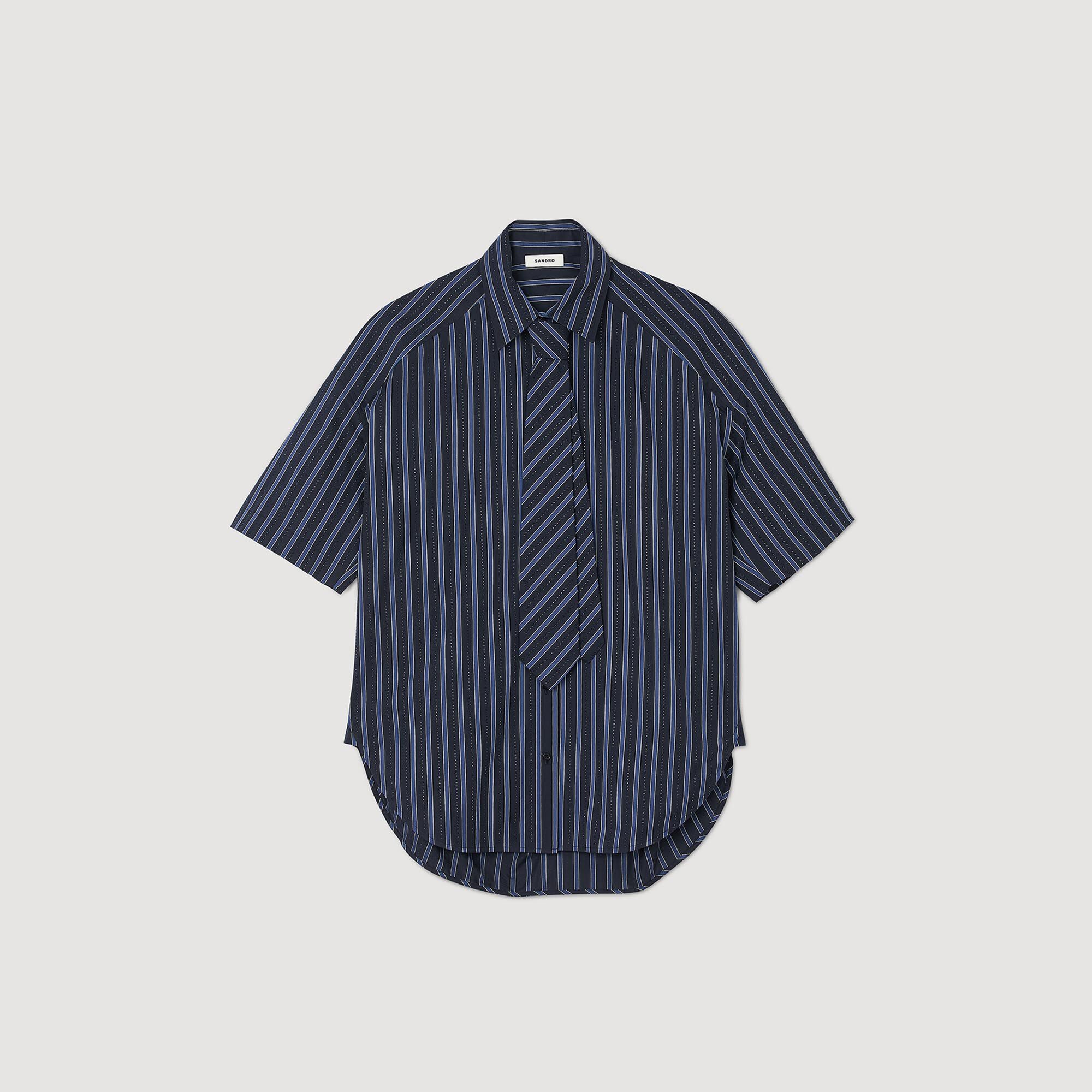 RHINESTONE TIE SHIRT - 1