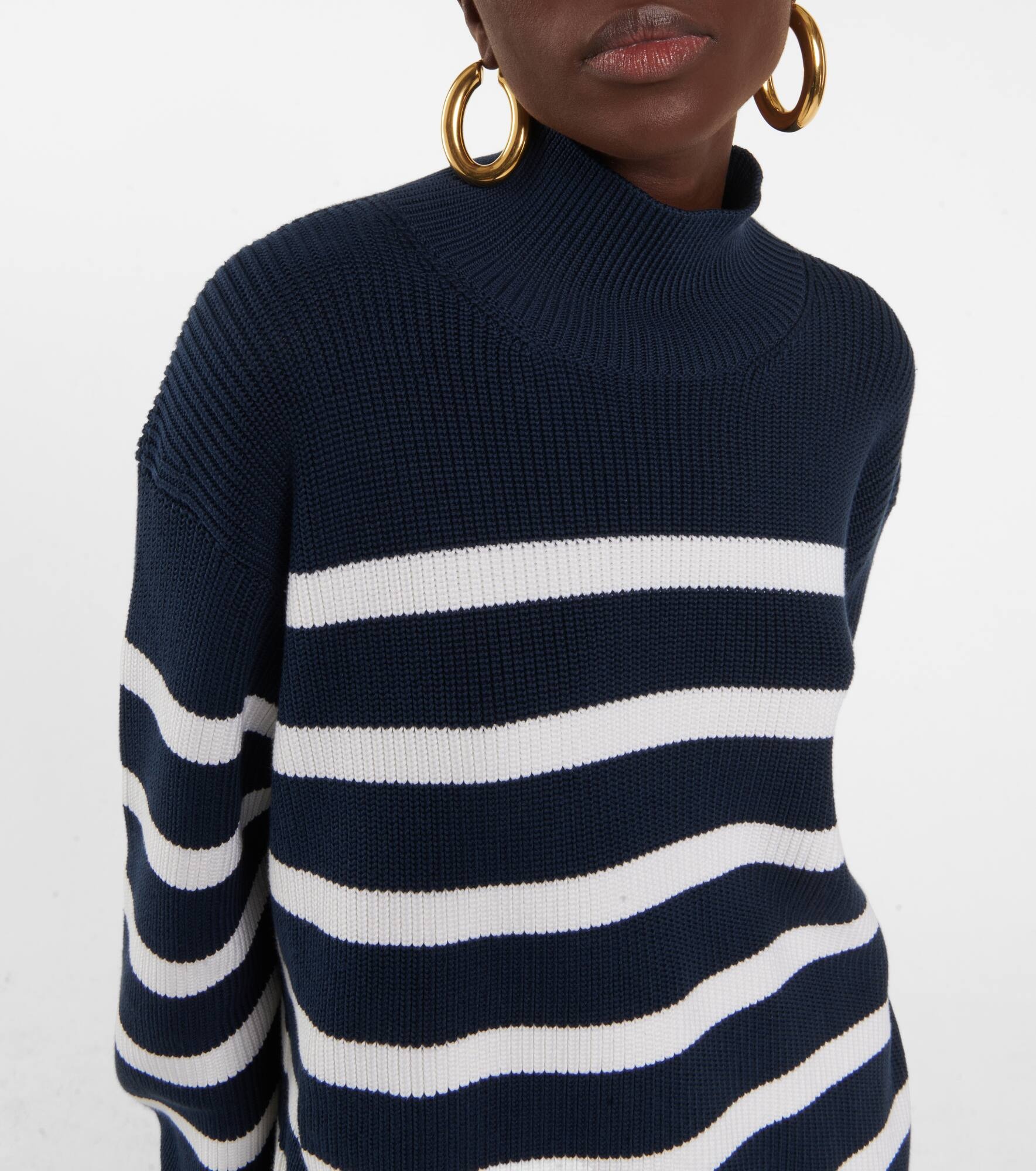 Niasca striped silk and cotton sweater - 4