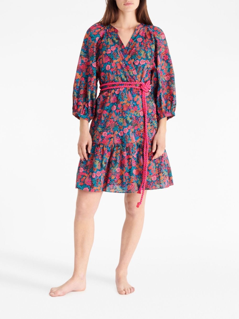 Betty floral-print wrap minidress - 2