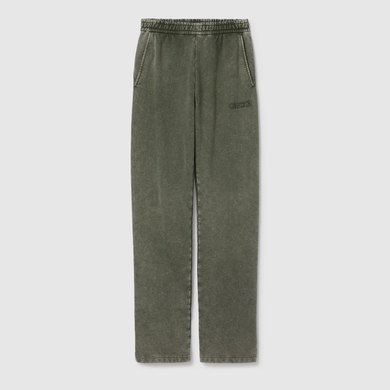 Embroidered cotton jogging pant 1
