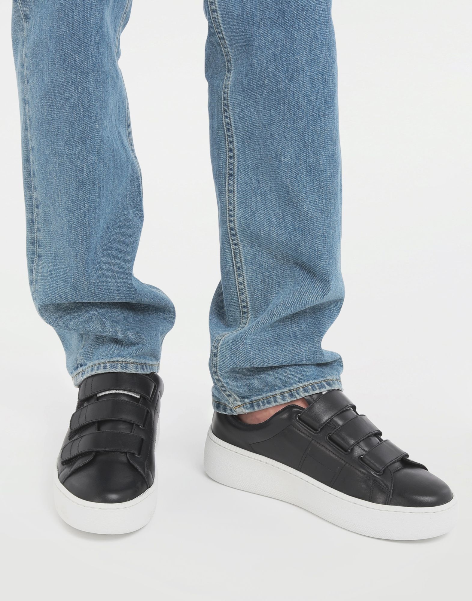 Wedge leather tennis shoes - 2