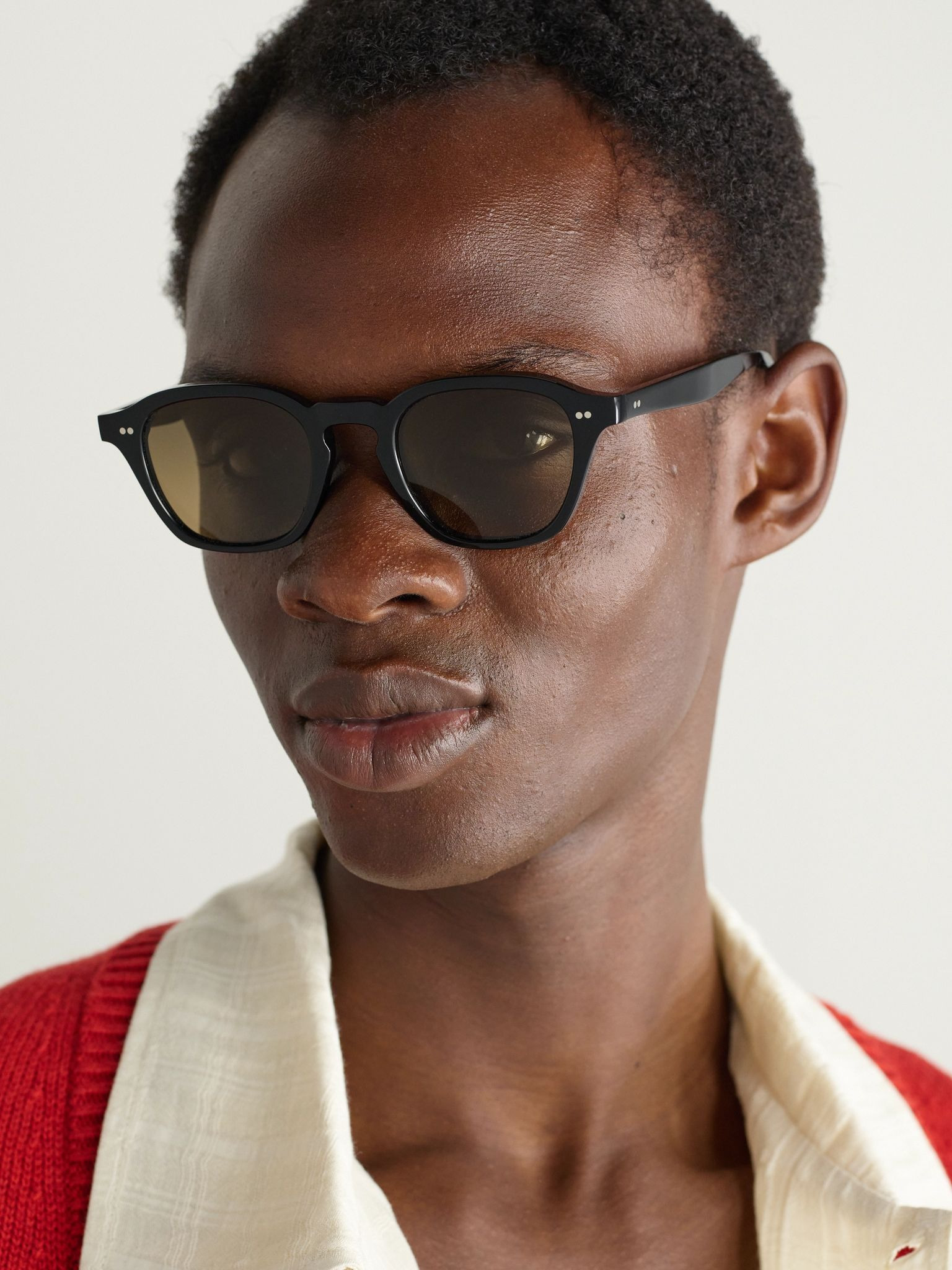 Eyles D-Frame Acetate Polarised Sunglasses Black - 2
