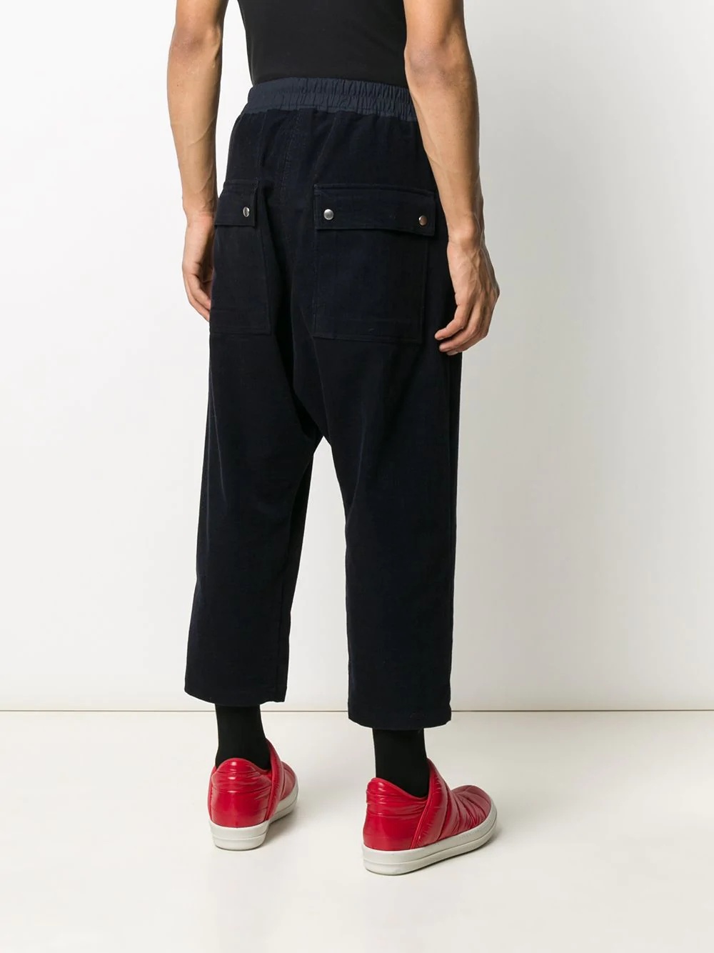 low-rise drop-crotch trousers - 4