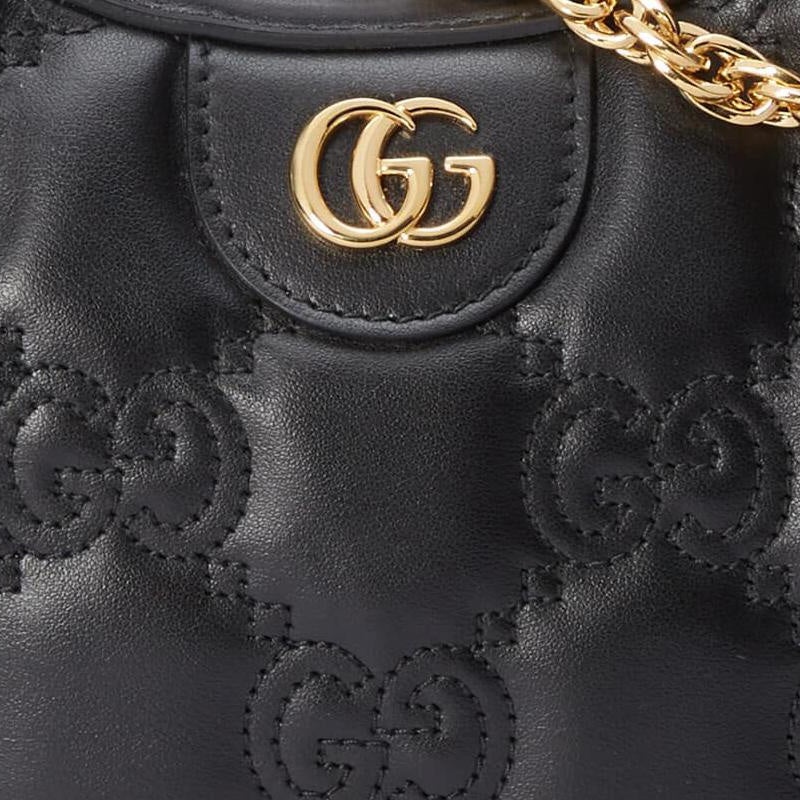 (WMNS) Gucci GG Matelasse Small Shoulder Bag 'Black' 739709-UM8HG-1046 - 10
