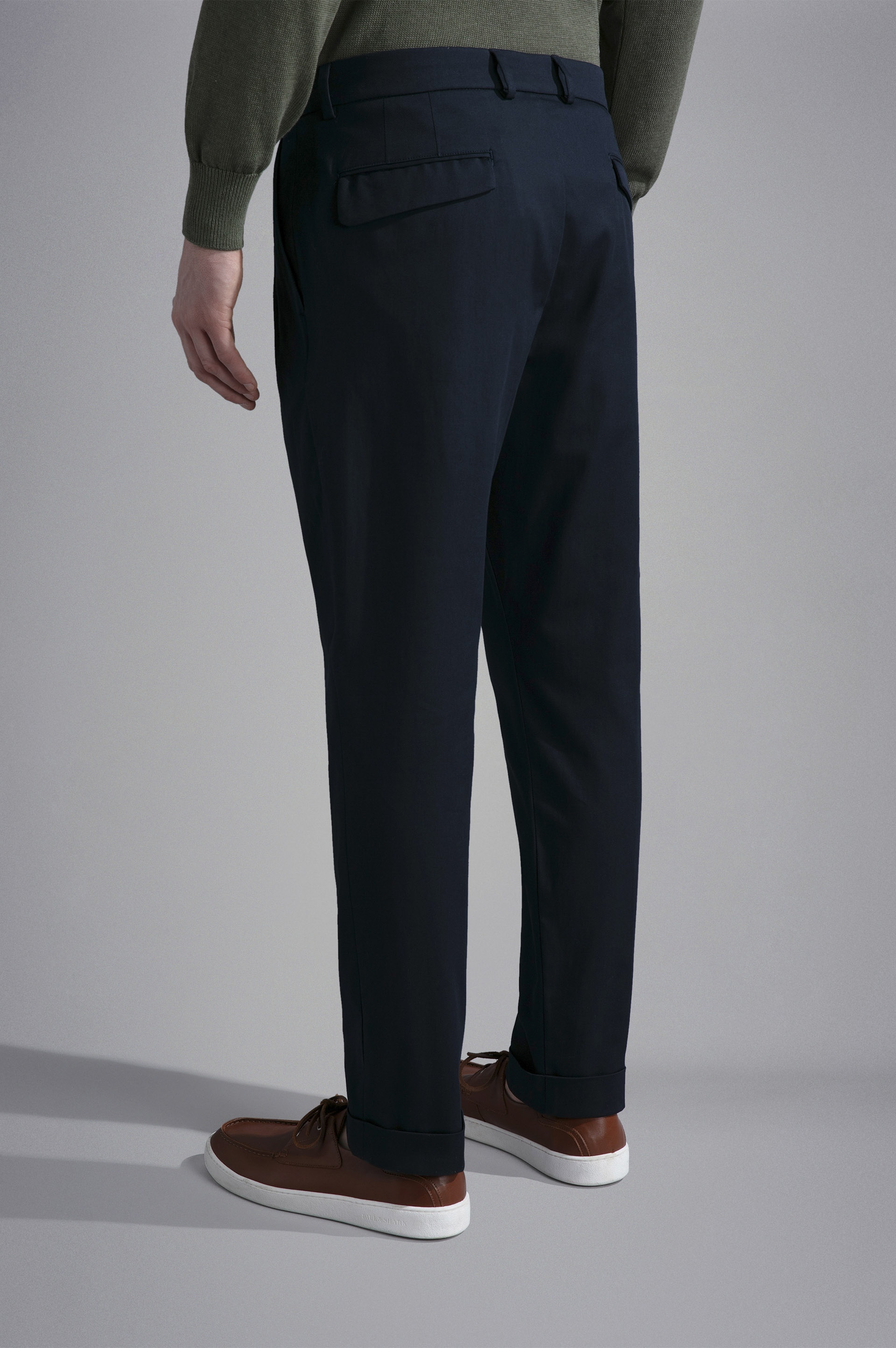 COTTON STRETCH CHINO TROUSERS - 3