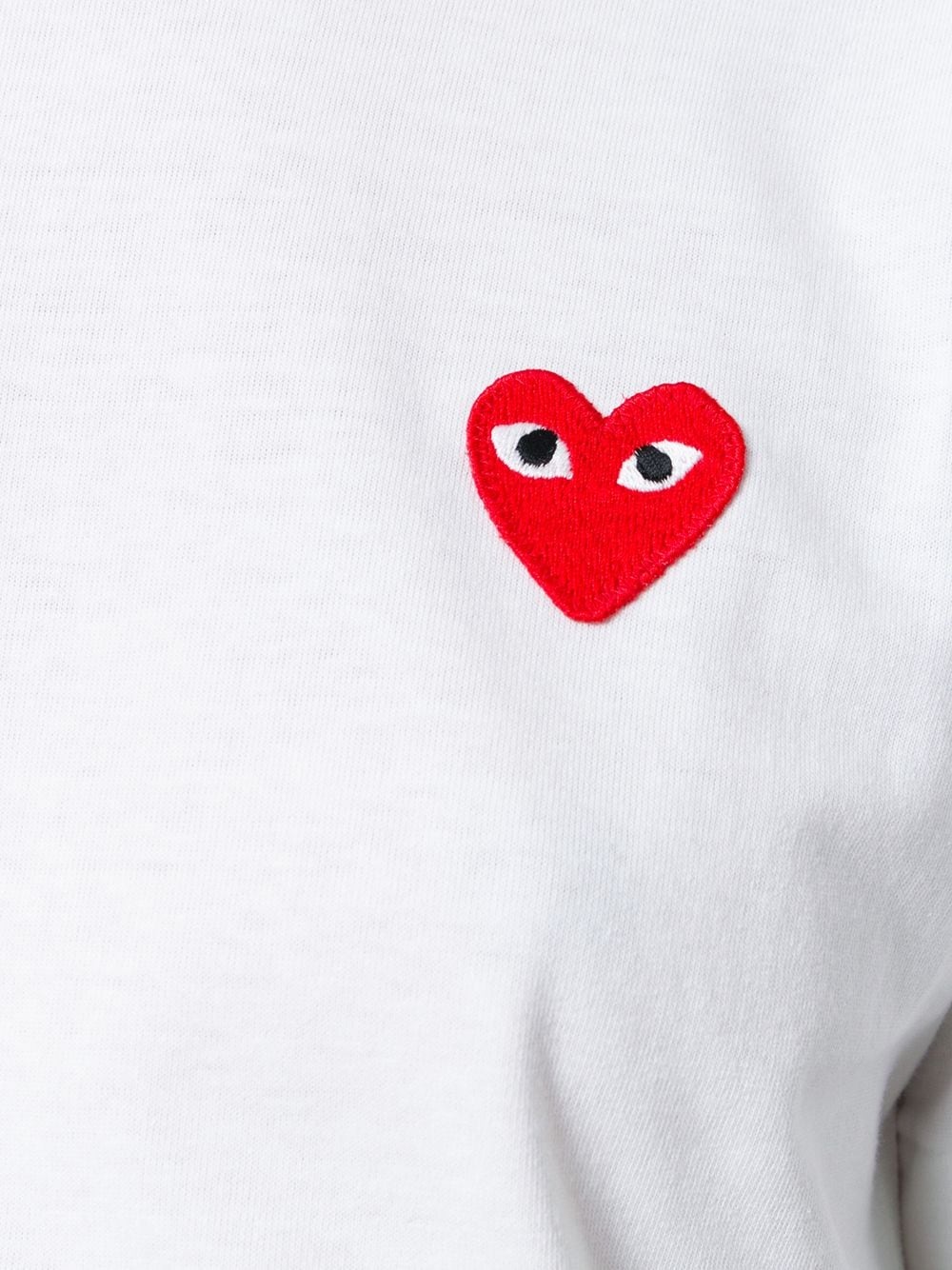 heart print T-shirt - 5