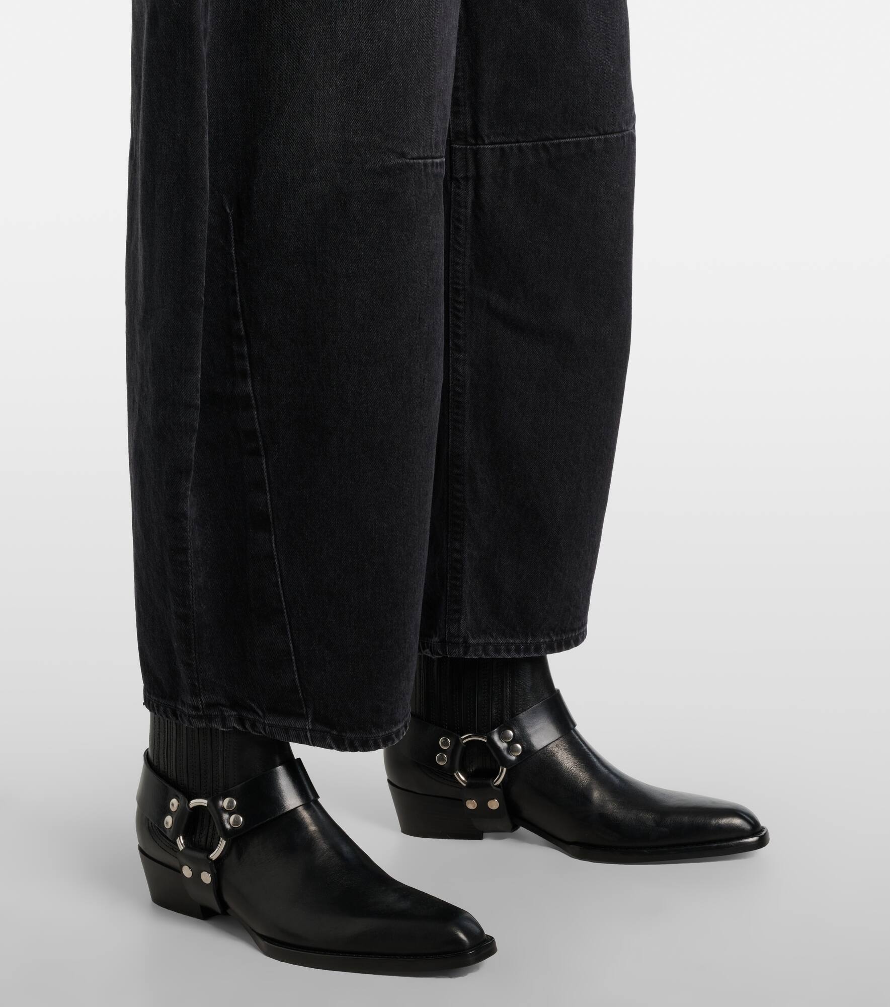 Horseshoe mid-rise barrel-leg jeans - 5