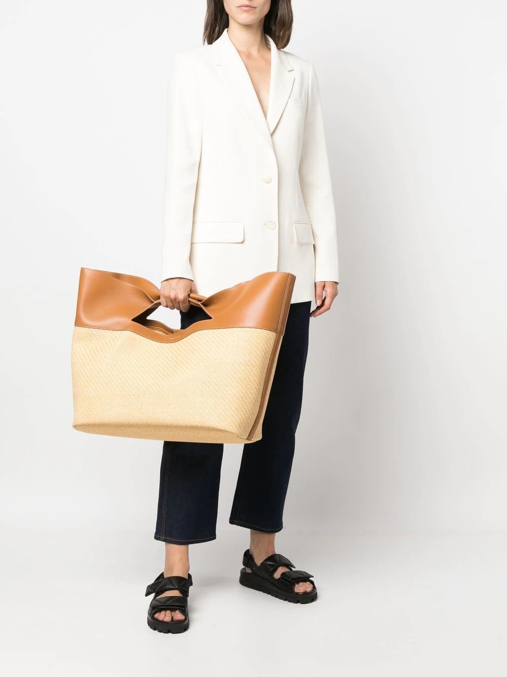 The Bow straw-woven tote bag - 2