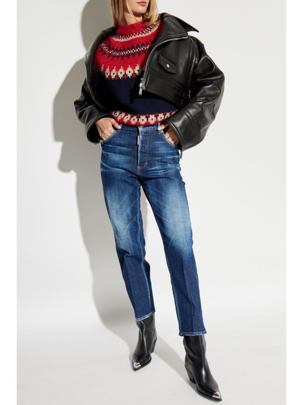 geometric-pattern sweater - 2