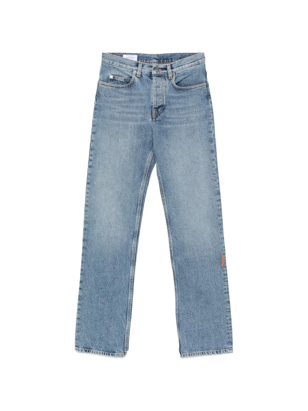 logo-patch straight-leg jeans - 1