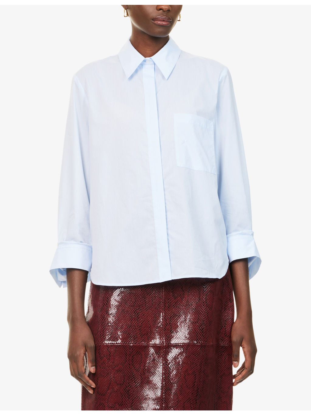 Boyfriend Long-Sleeves Cotton-Poplin Shirt - 3