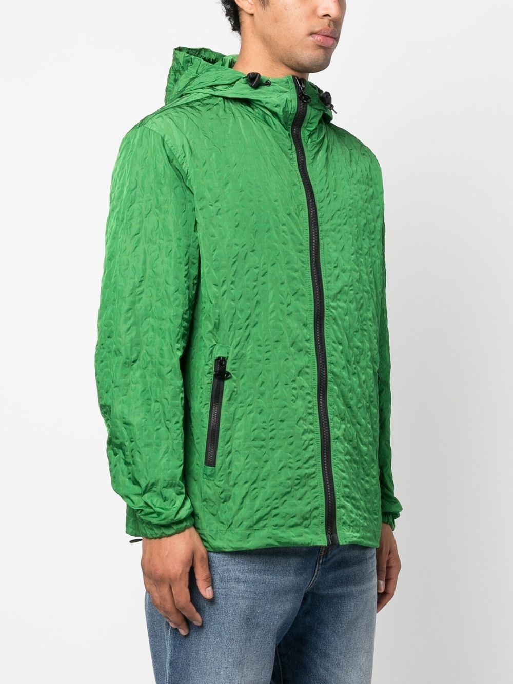 textured hooded jacket - 3