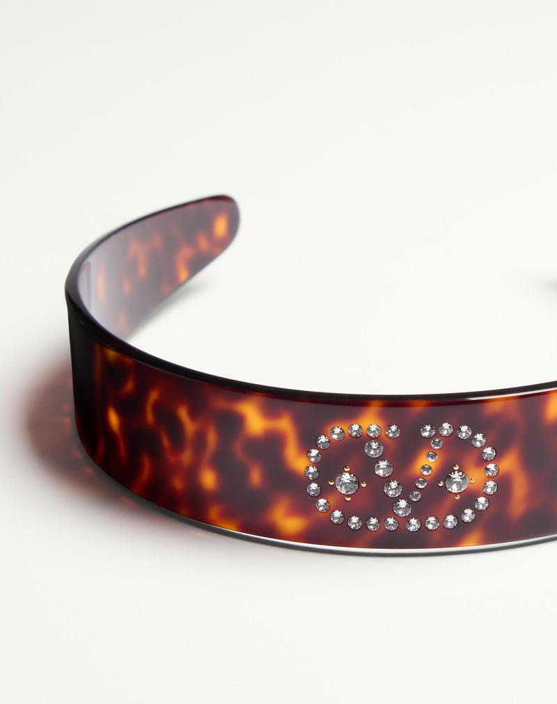 VLOGO SIGNATURE HEADBAND IN RESIN, METAL AND CRYSTALS 4
