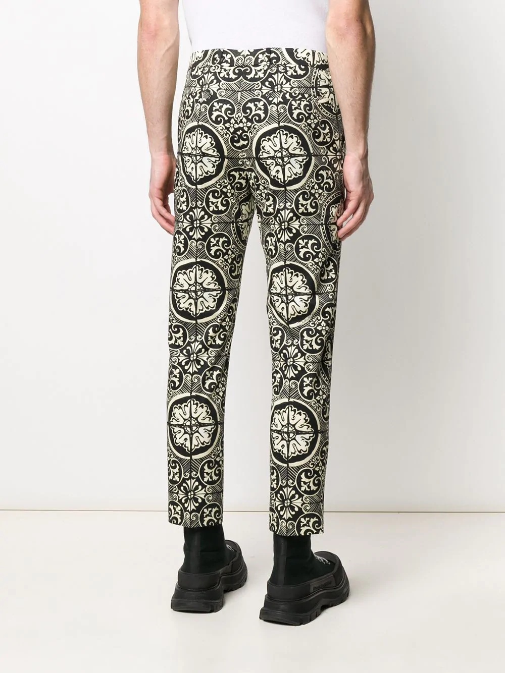 patterned tailored trousers - 4