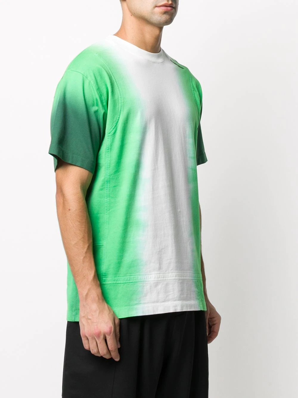 short sleeve gradient print T-shirt - 4