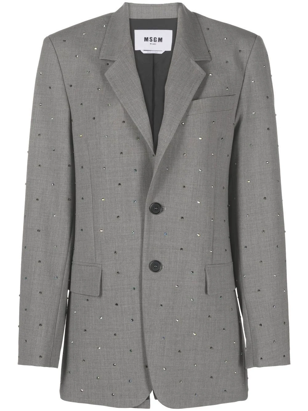 notched-lapel single-breasted blazer - 1