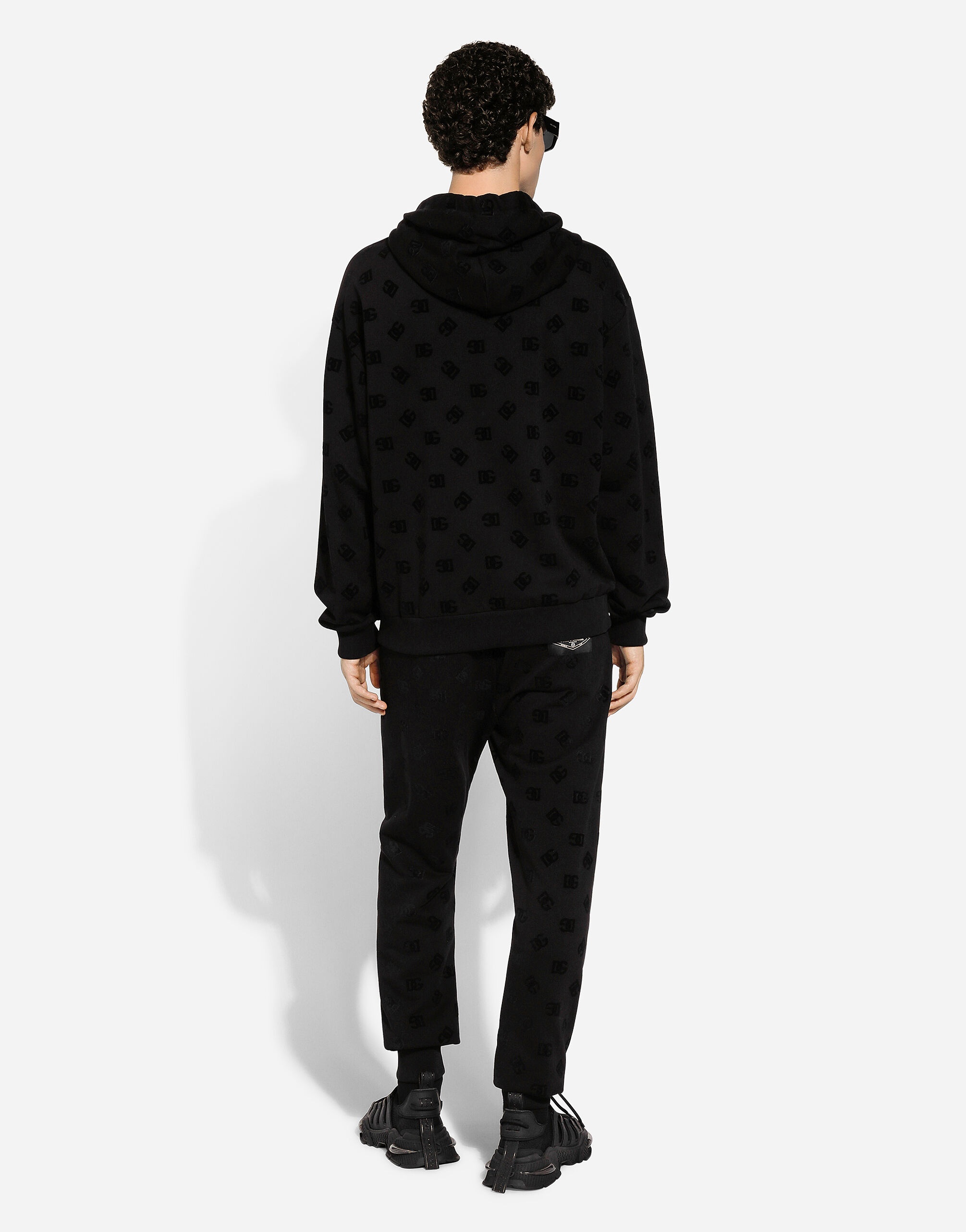 Zip-up hoodie with all-over DG print - 3