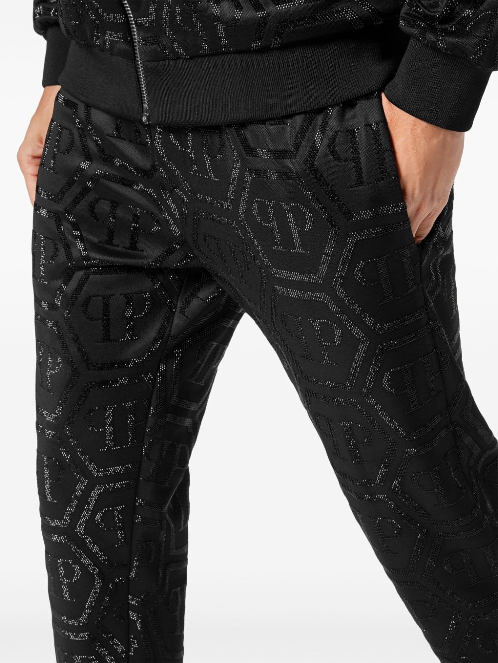 monogram-pattern zip-up tracksuit set - 6