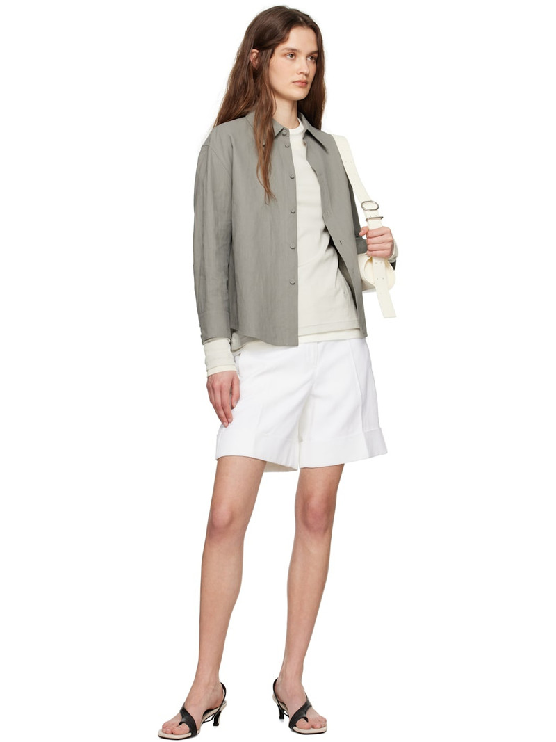 Jil Sander White Straight Leg Shorts outlook