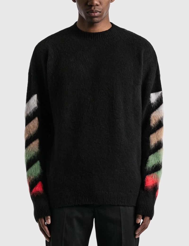 DIAGONAL BRUSHED ARROWS KNITTED JUMPER - 1