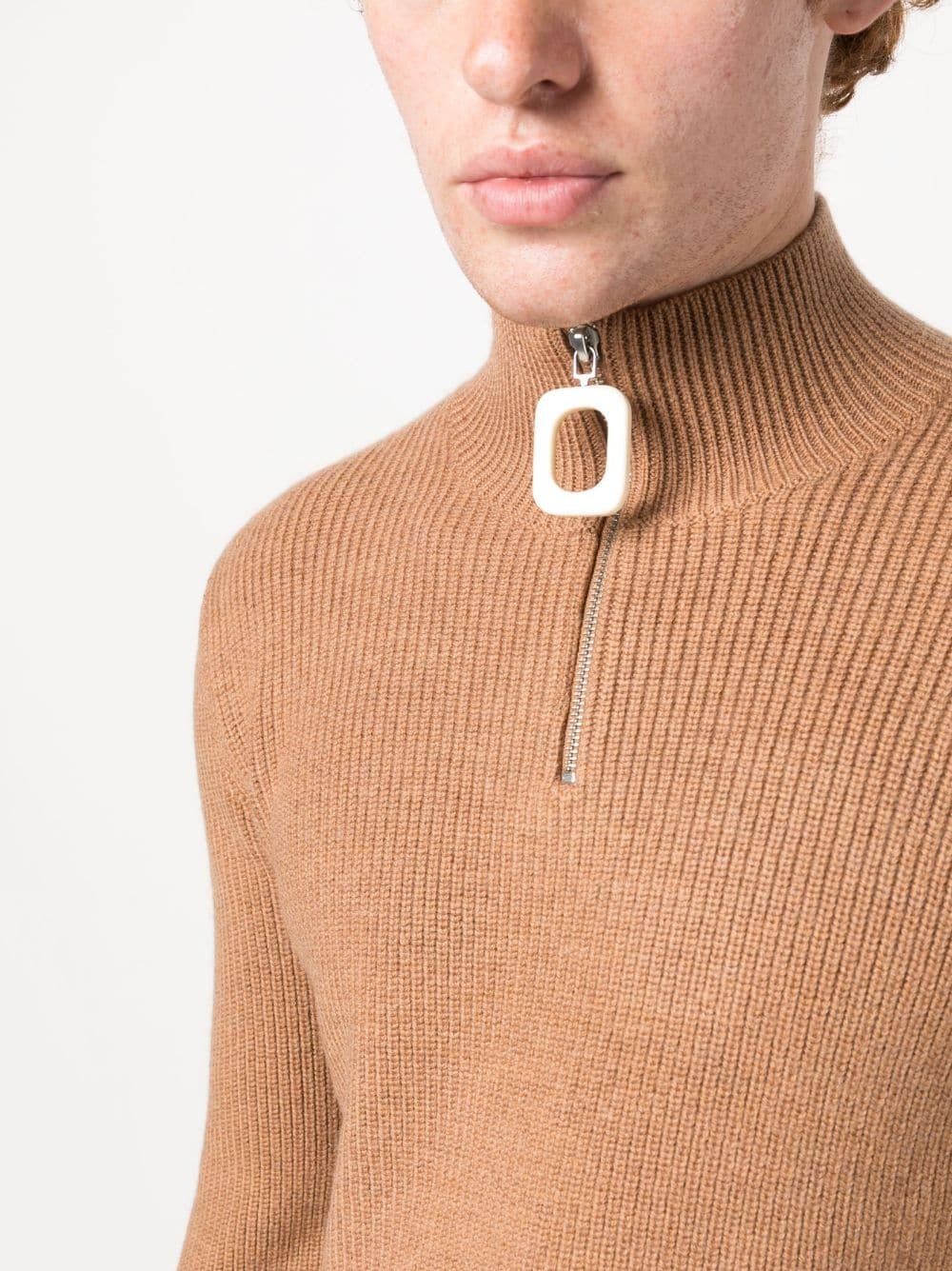 Puller half-zip ribbed jumper - 5