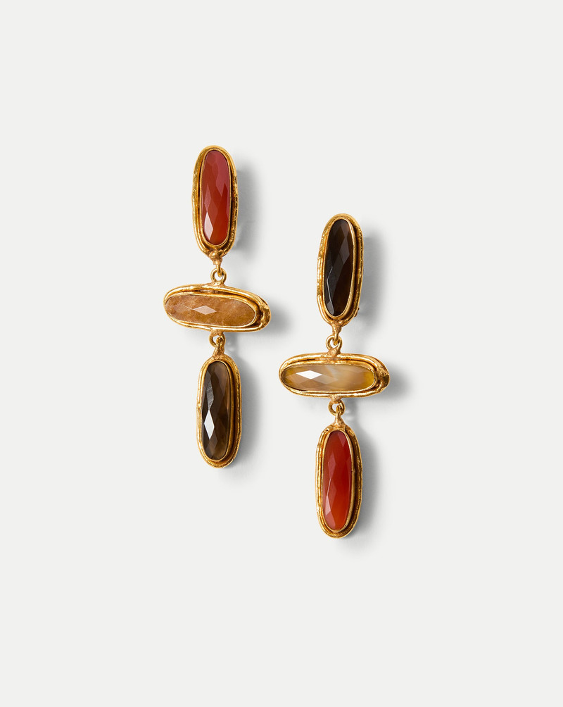 GRACE SEMI-PRECIOUS STONE DROP EARRING 1